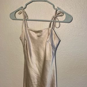 Silky smooth cream dress